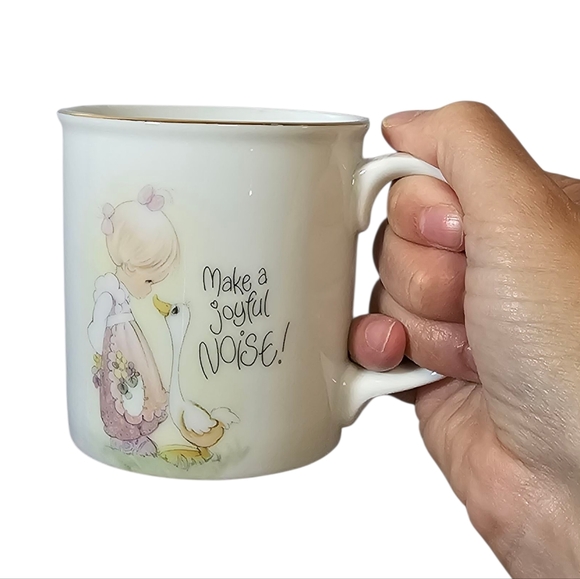 VTG 1984 Precious Moments Jonathon & David "Make A Joyful Noise!" Coffee Mug - Picture 1 of 9